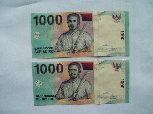 1757. Indonesia, 2 X 1.000 rupiah 2000(2008) UNC Pattimura., Verzenden, Zuidoost-Azië, Setje