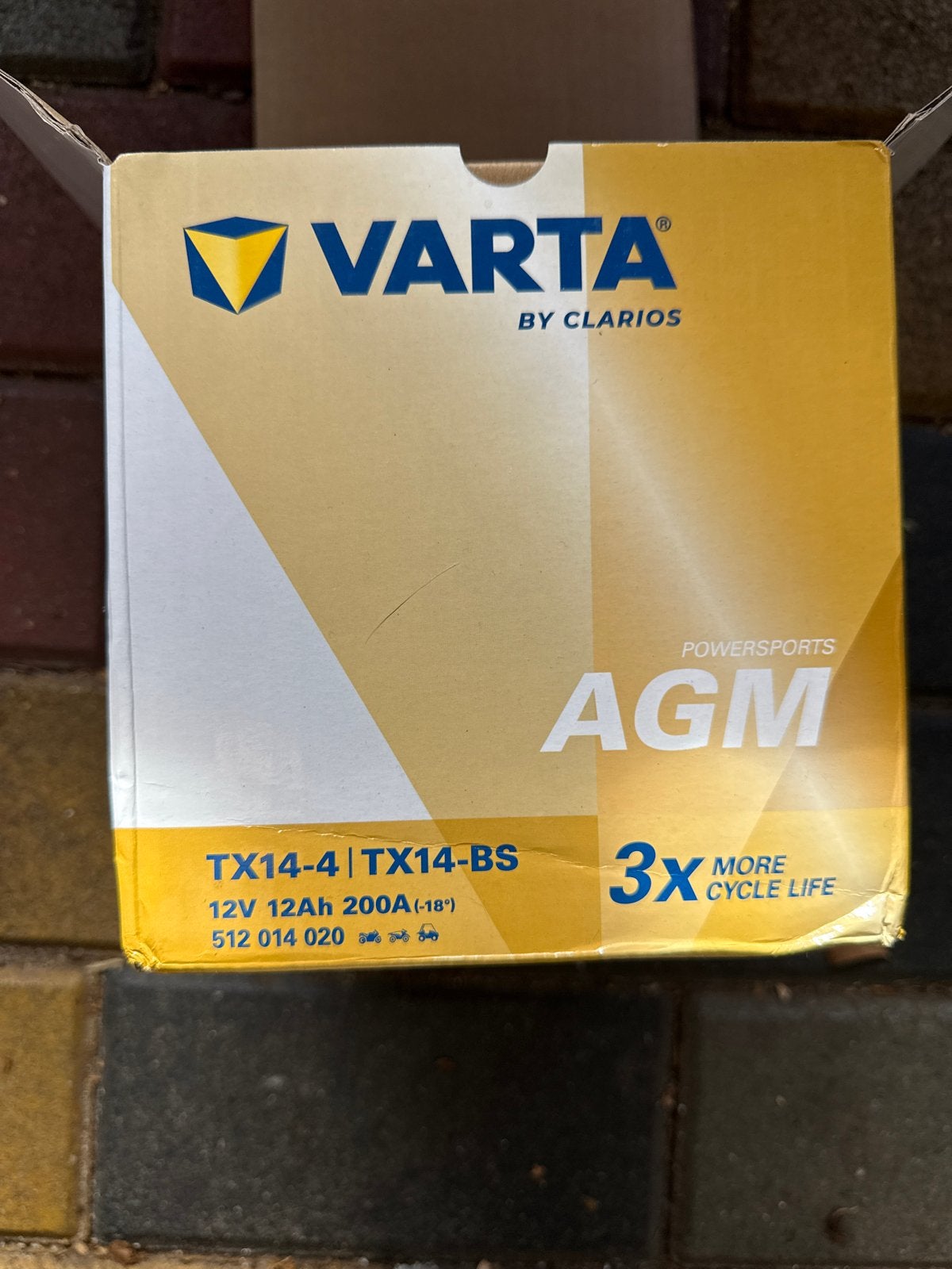 VARTA AGM Accu TX14-4 / TX14-BS 12V 12Ah, Nieuw