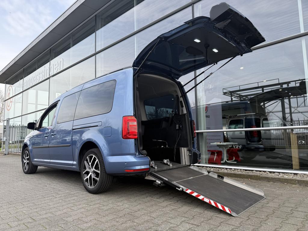 Volkswagen Caddy Maxi 5+1 Rolstoelauto 1.4 TSI Comfortline 5, Auto's, Gebruikt, Blauw, Leder, Geïmporteerd