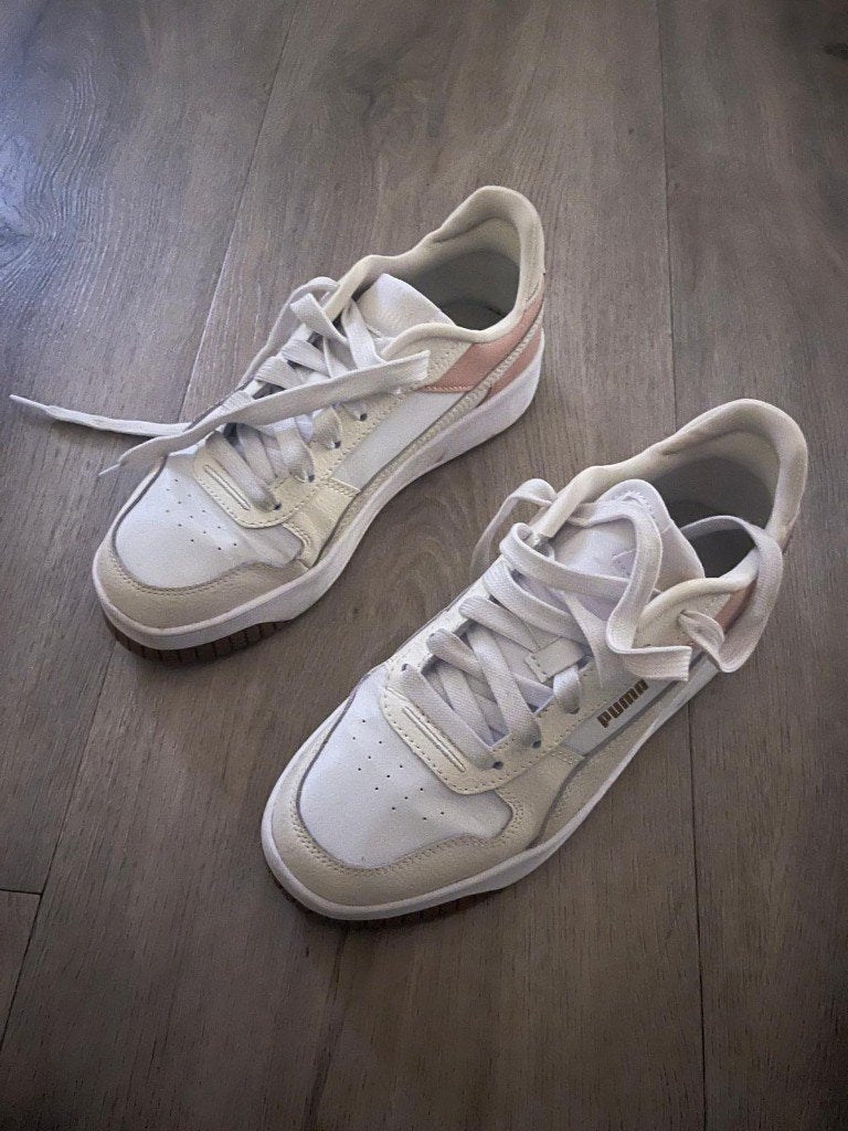 Puma Carina 2.0 sneakers wit/roze - Maat 37, Puma, Wit, Ophalen of Verzenden, Sneakers of Gympen