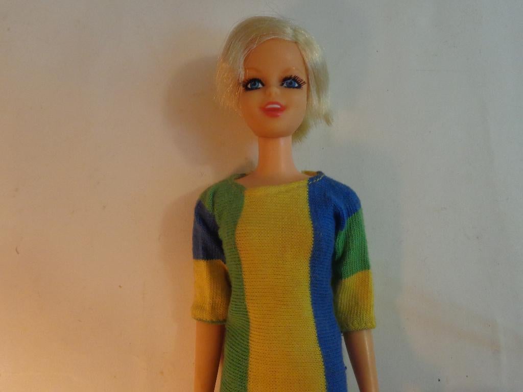 Barbie vintage Twiggy doll in originele jurk, Ophalen of Verzenden, Gebruikt, Pop