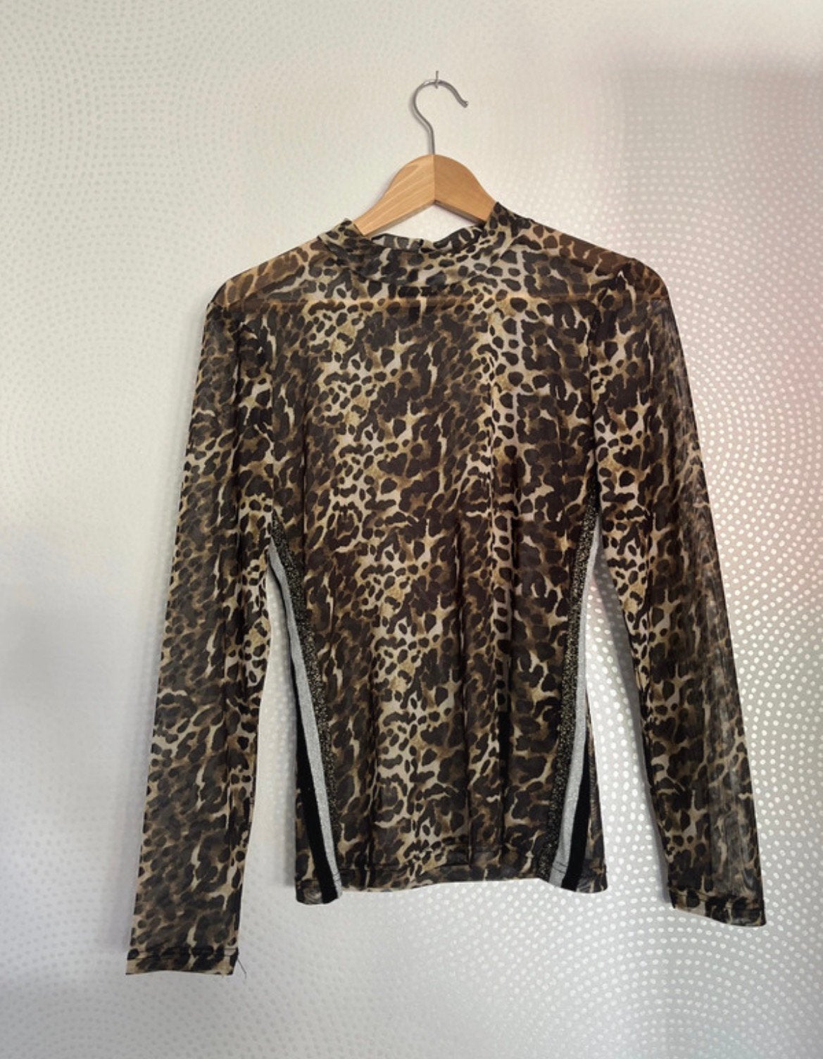 Panterprint top met lange mouwen M - Nu Denmark, Maat 38/40 (M), Bruin, Ophalen of Verzenden, Zo goed als nieuw