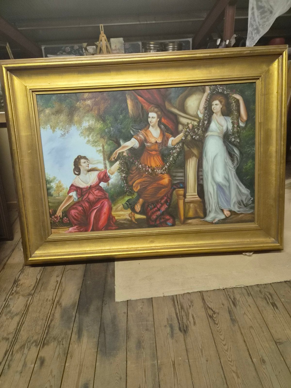 Klassiek olieverfschilderij:, Ophalen