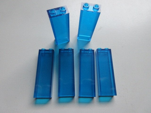 nr. 9309, 6 Transparant blauwe hoge stenen., Ophalen of Verzenden, Zo goed als nieuw, Complete set, Lego