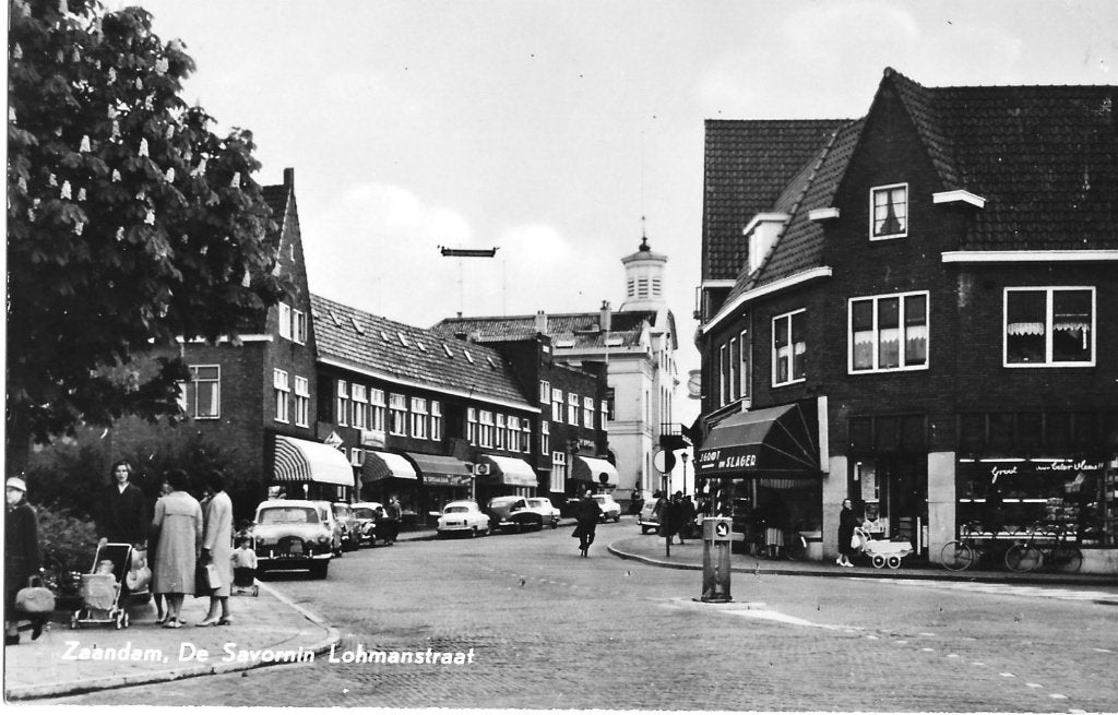 Zaandam, De Savornin Lohmanstraat - auto Ford, Verzenden, 1940 tot 1960, Ongelopen, Noord-Holland