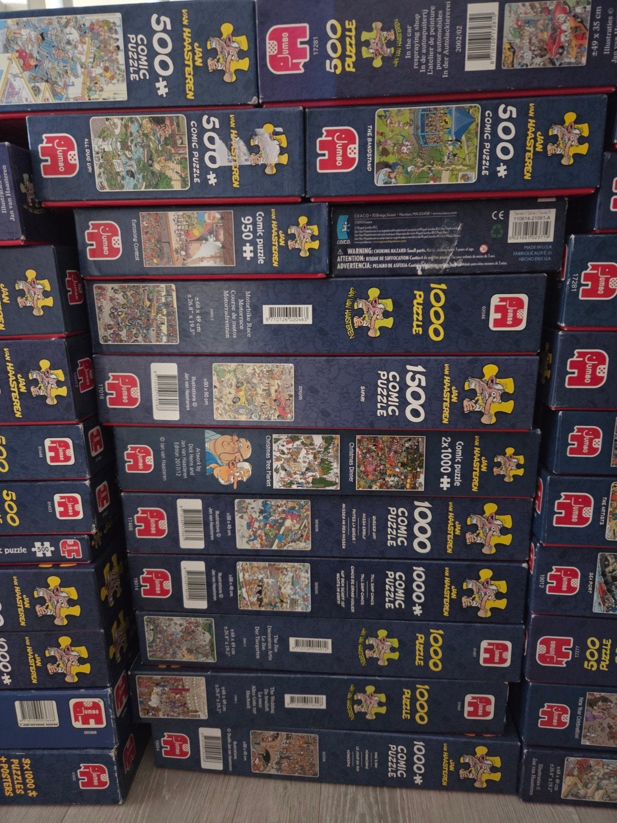 35x Jan van Haasteren puzzels, Hobby en Vrije tijd, Denksport en Puzzels, Ophalen of Verzenden, 500 t/m 1500 stukjes, Gebruikt