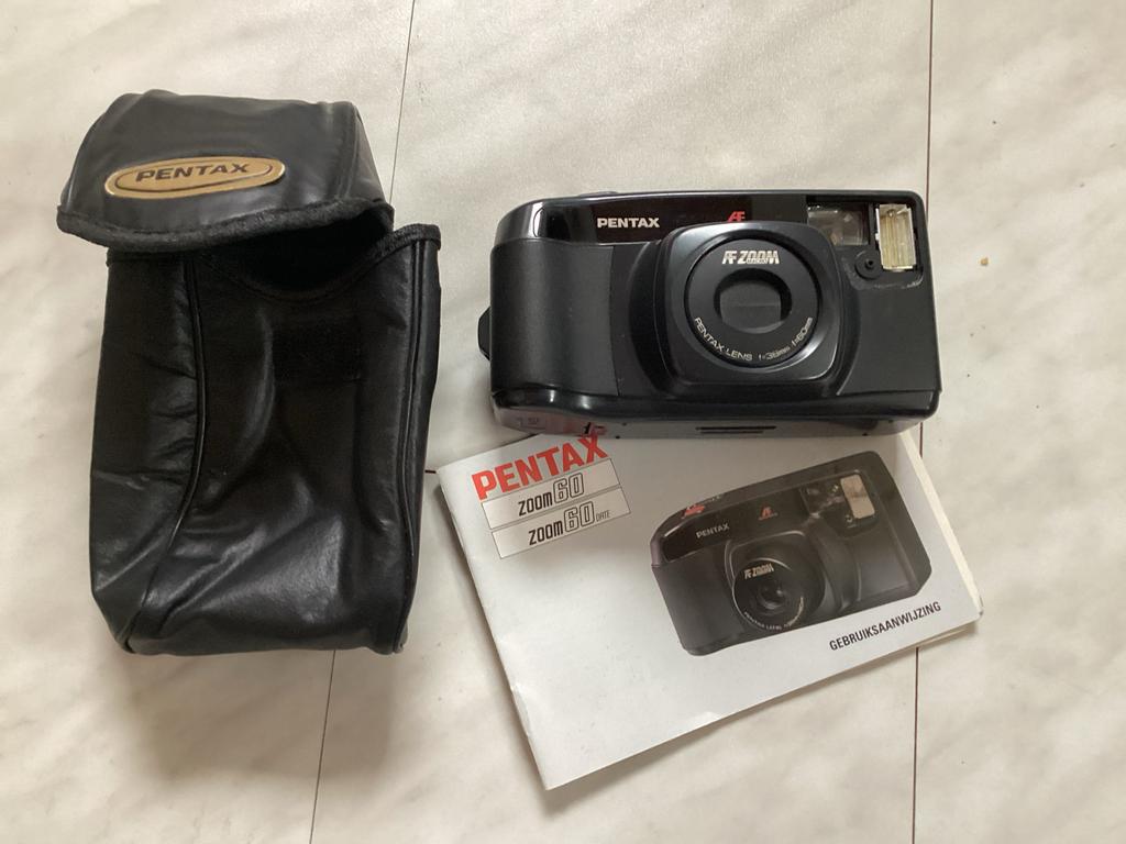 Pentax AF Zoom 60 Compact Camera met Tas en Handleiding, Ophalen, Gebruikt, Compact, Pentax