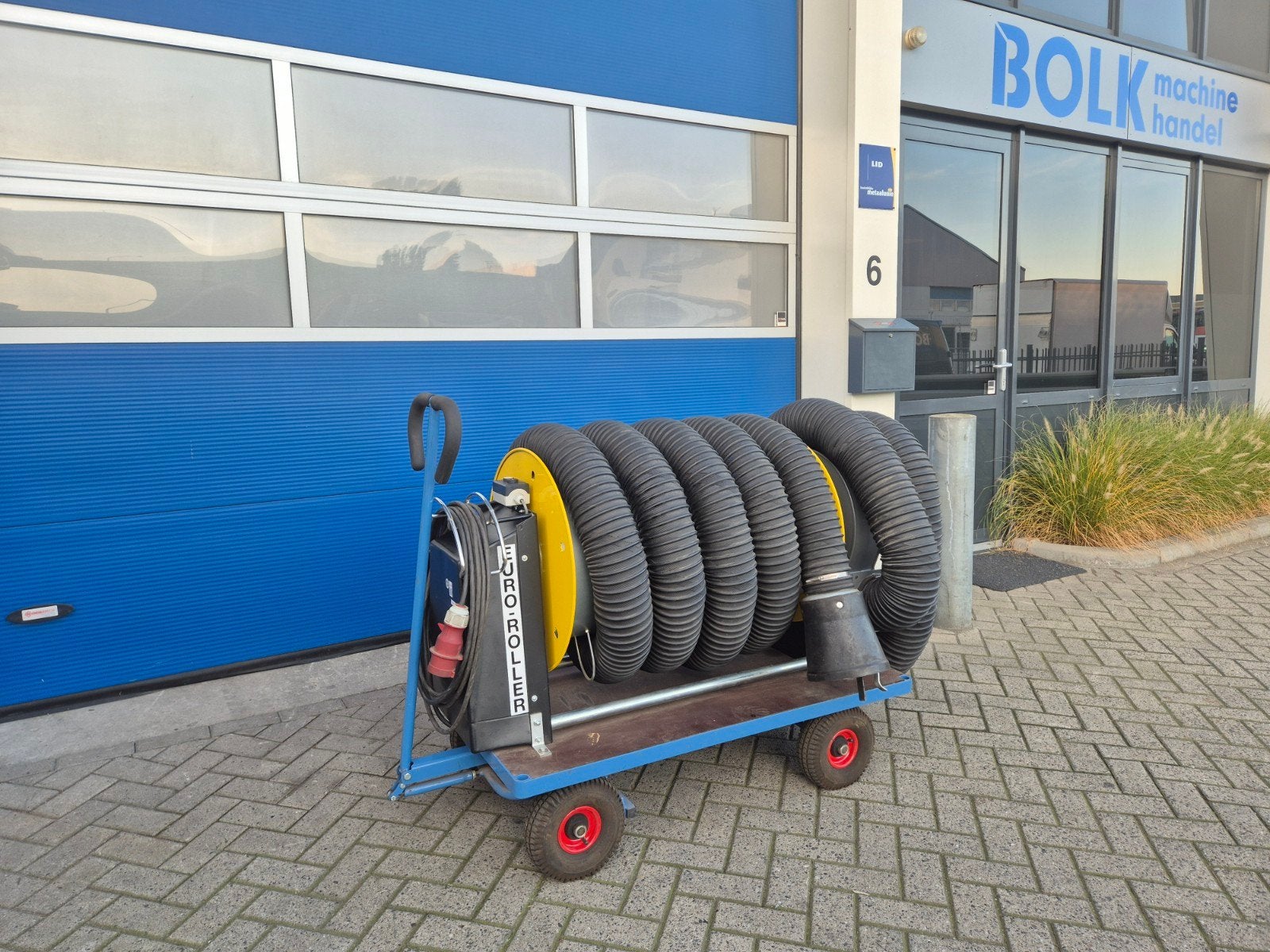 EUROROLLER Mobiele afzuiging rolt automatische op en af 380V, Gebruikt, Holland, Info@bolkmachinehandel.nl, EURO ROLLER