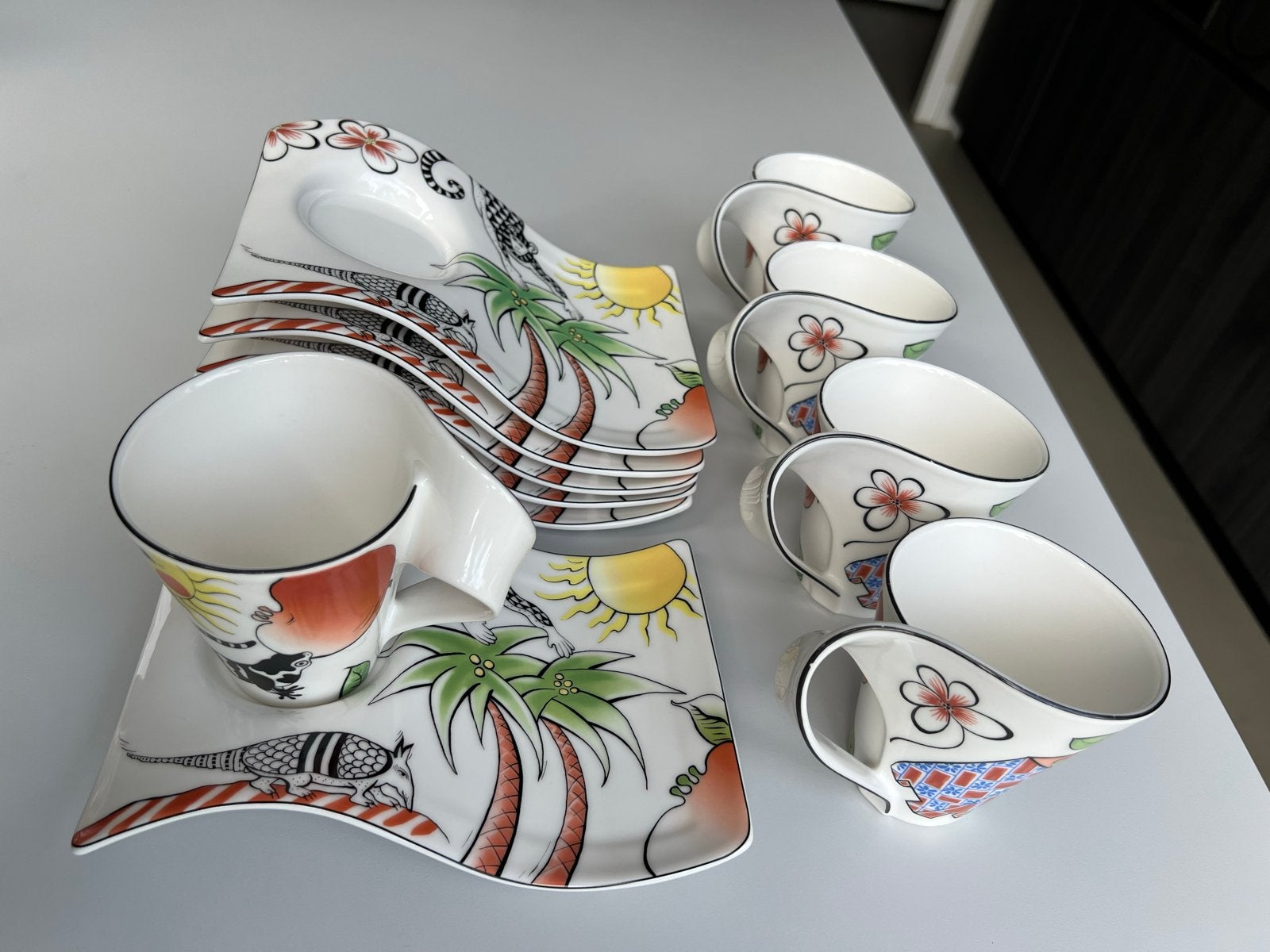 Villeroy & Boch NewWave Caffè - kopjes en schotels, Villeroy & Boch, Ophalen of Verzenden, Zo goed als nieuw, Modern