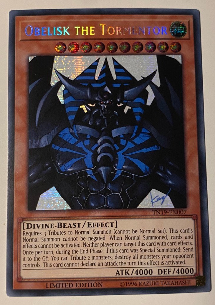 Yu-Gi-Oh! Obelisk the Tormentor TN19 Limited Promo !, Hobby en Vrije tijd, Verzamelkaartspellen | Yu-gi-Oh!, Ophalen of Verzenden