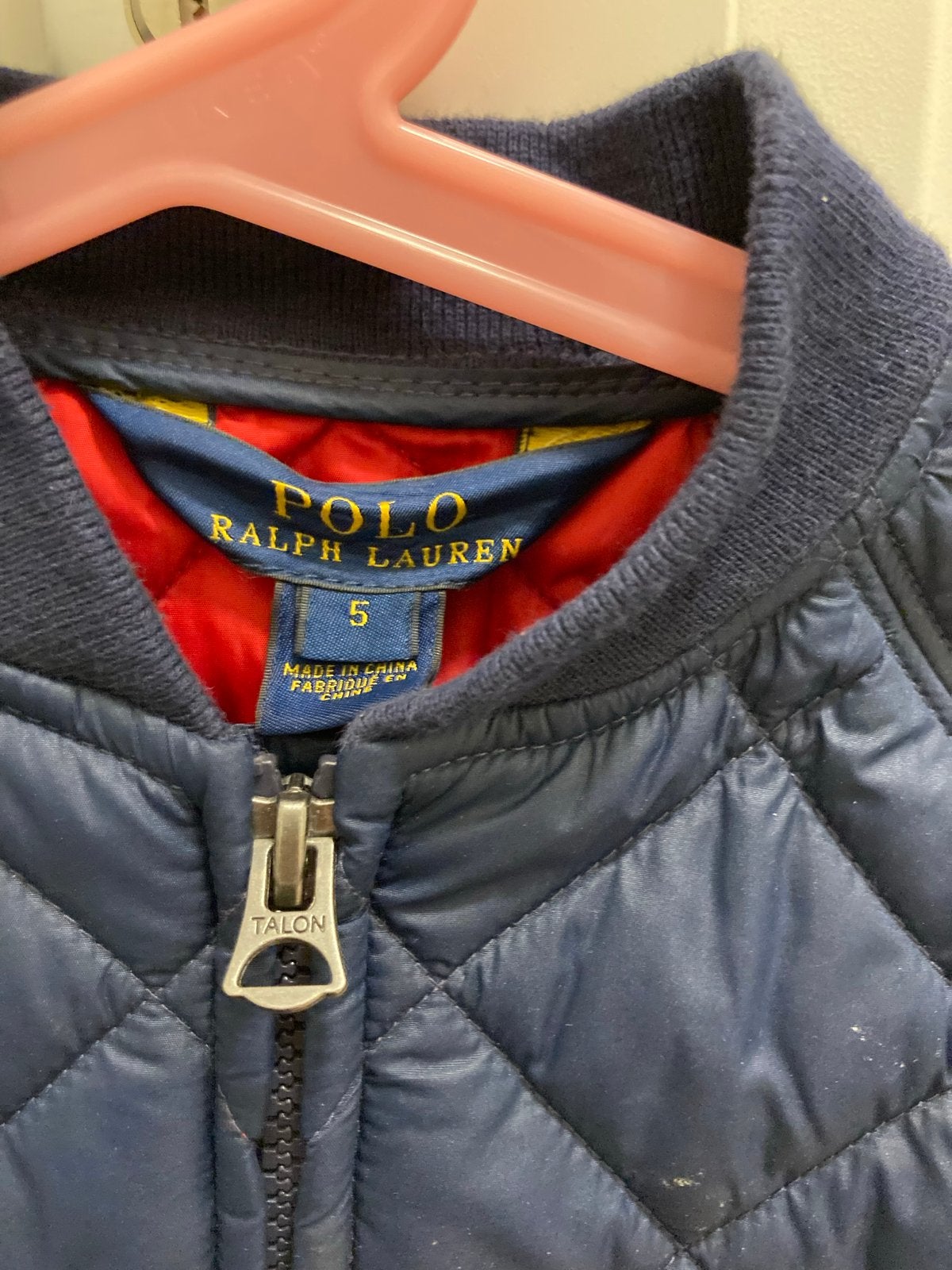Polo Ralph Lauren gewatteerde jas - Maat 5, Kinderen en Baby's, Ophalen of Verzenden, Zo goed als nieuw, Jongen of Meisje, Jas