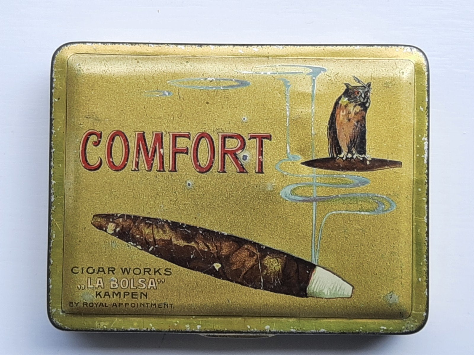 Uiltje Comfort la bolsa Kampen sigaren blik, Verzamelen, Ophalen of Verzenden, Gebruikt, Overige
