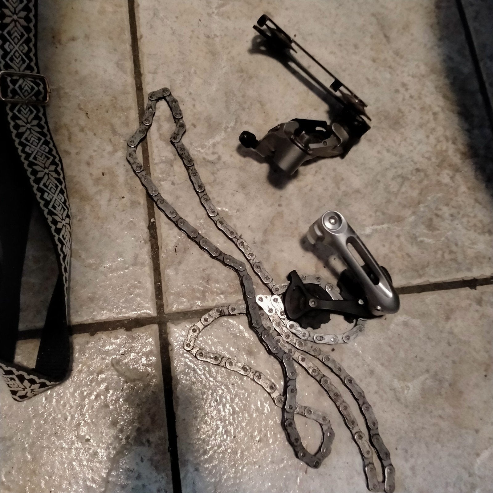 Shimano Deore LX en Alfine Derailleur met ketting, Fietsen en Brommers, Fietsonderdelen, Gebruikt, Derailleur of Ketting, Aluminium