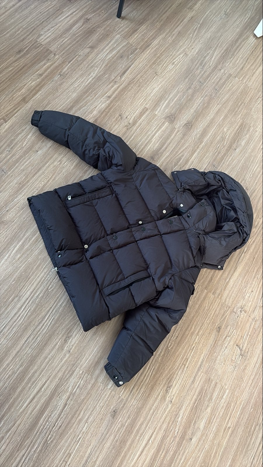 Moncler Maya jas maat XS - Zo goed als nieuw, Verzenden, Zo goed als nieuw, Maat 46 (S) of kleiner, Zwart
