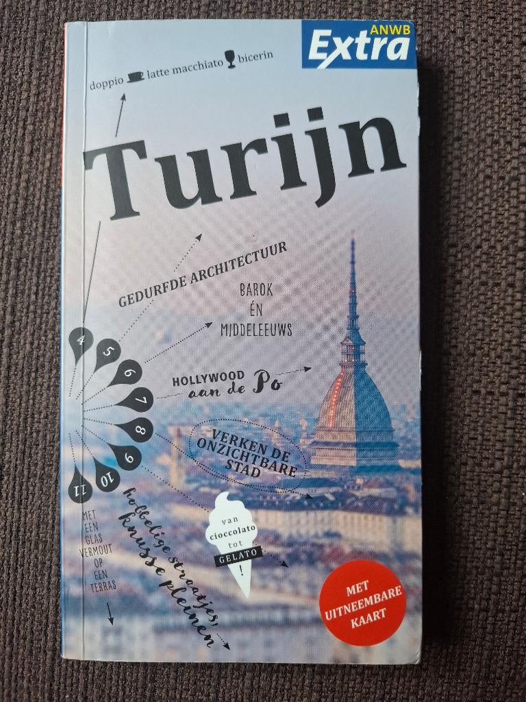 ANWB reisgids Turijn + uitneembare kaart, Gelezen, Europa, Ophalen of Verzenden, Reisgids of -boek