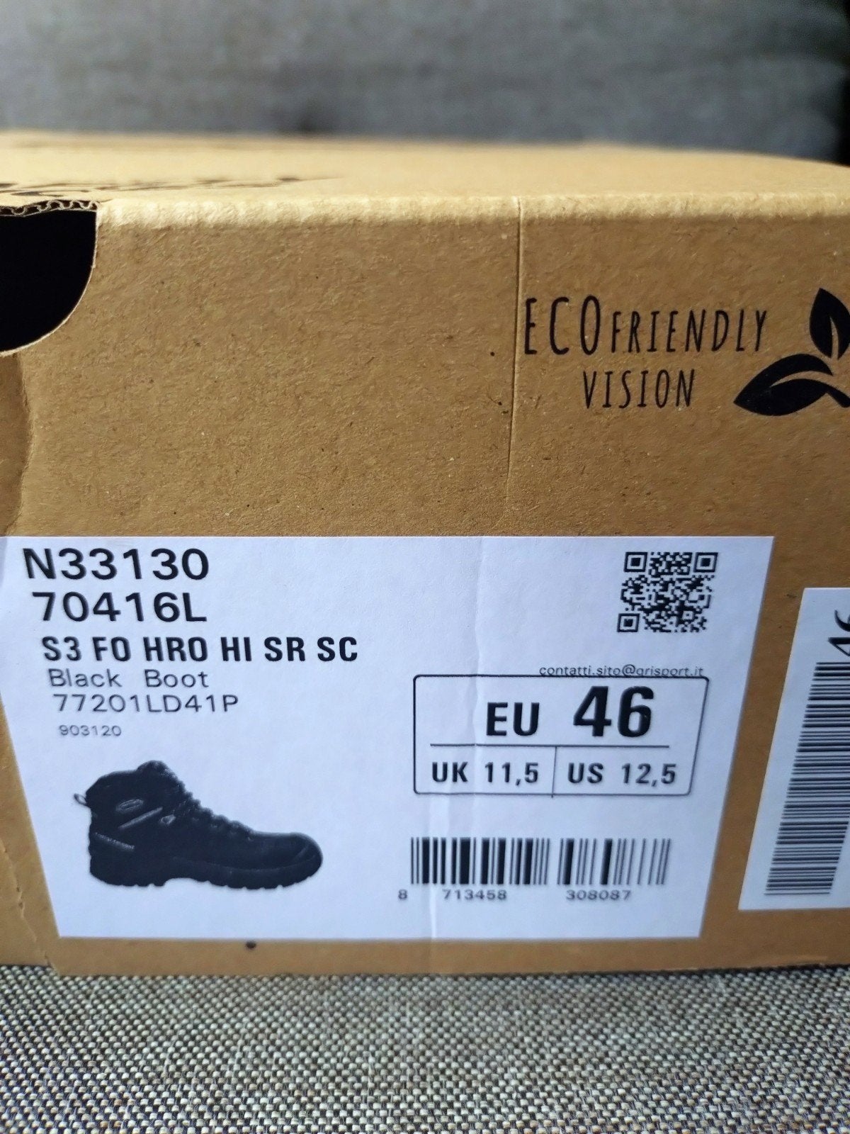 Grisport Werkschoenen Safety Shoes S3 Maat 46 Nieuwe, Grisport, Zwart, Nieuw, Ophalen of Verzenden