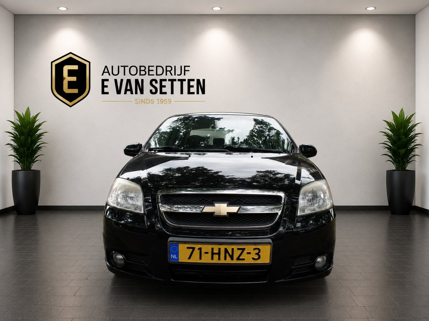 Chevrolet Aveo 1.4-16V Class Sedan Airco/Trekhaak, Auto's, Chevrolet, 94 pk, 15 km/l, 4 cilinders, Zwart
