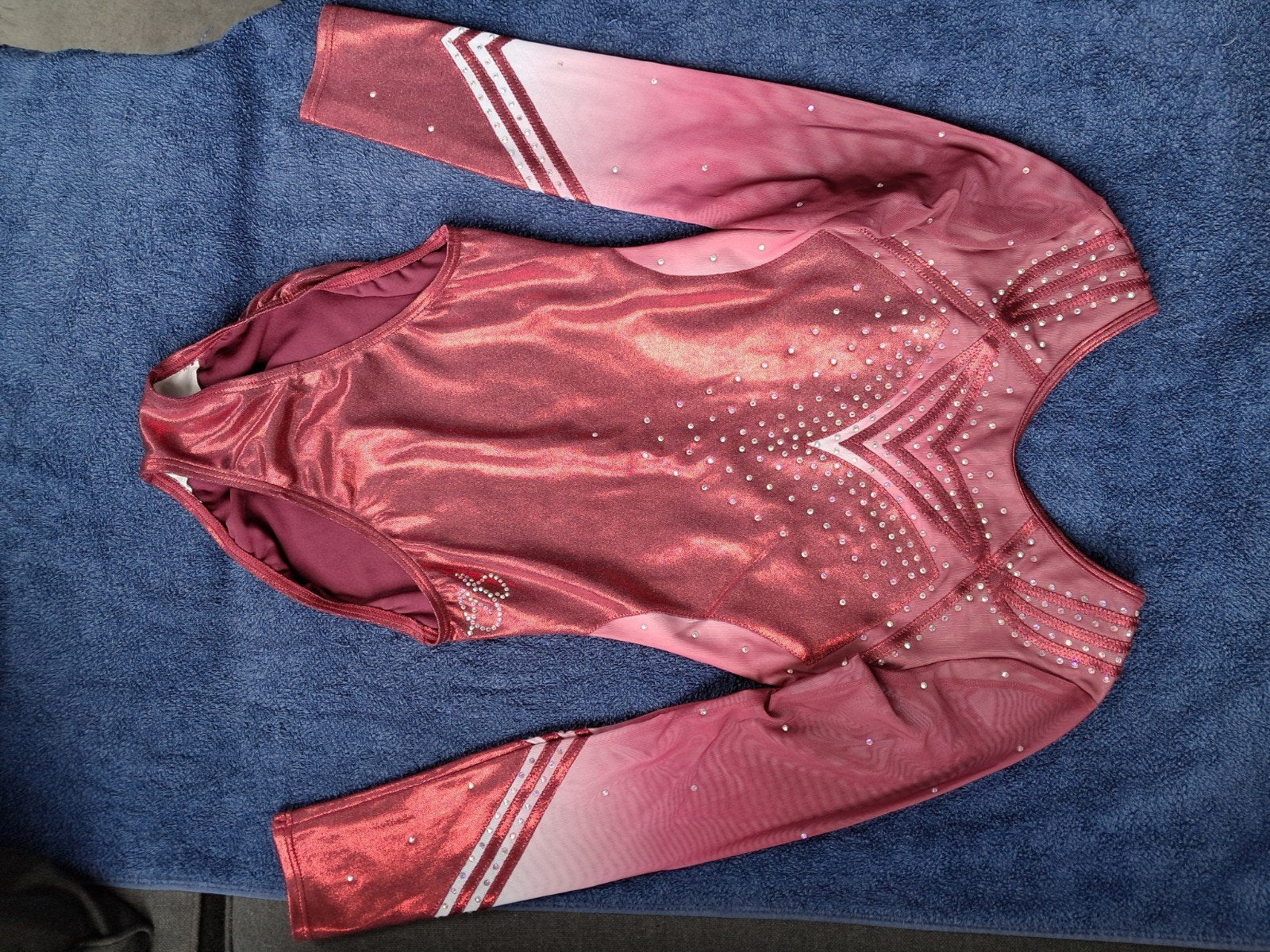 Turnpakje rood/roze met steentjes - Maat ALA, Ophalen, Maat 36 t/m 42, Zo goed als nieuw, Turnpak(je)