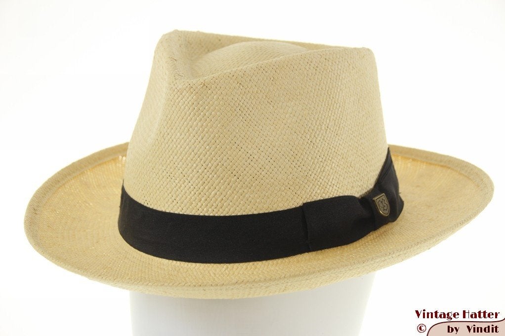 panama Zomerhoed Brixton Presley bone/black M 58,5 Nieuw, Brixton - Presley, Hoed, Nieuw, Ophalen of Verzenden