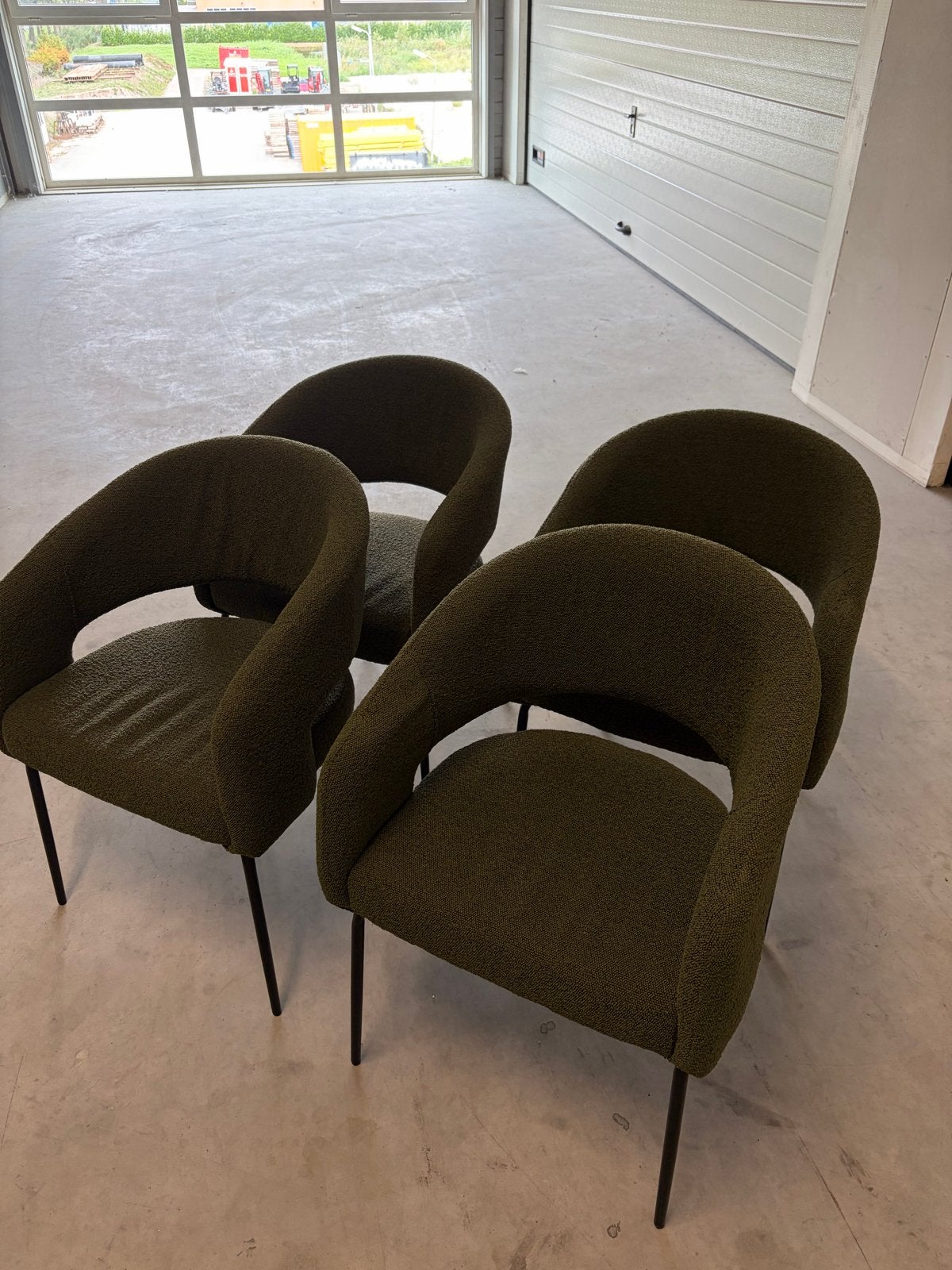 Set van 4 Groene Stoelen, Huis en Inrichting, Ophalen, Overige kleuren, Zo goed als nieuw, Vier