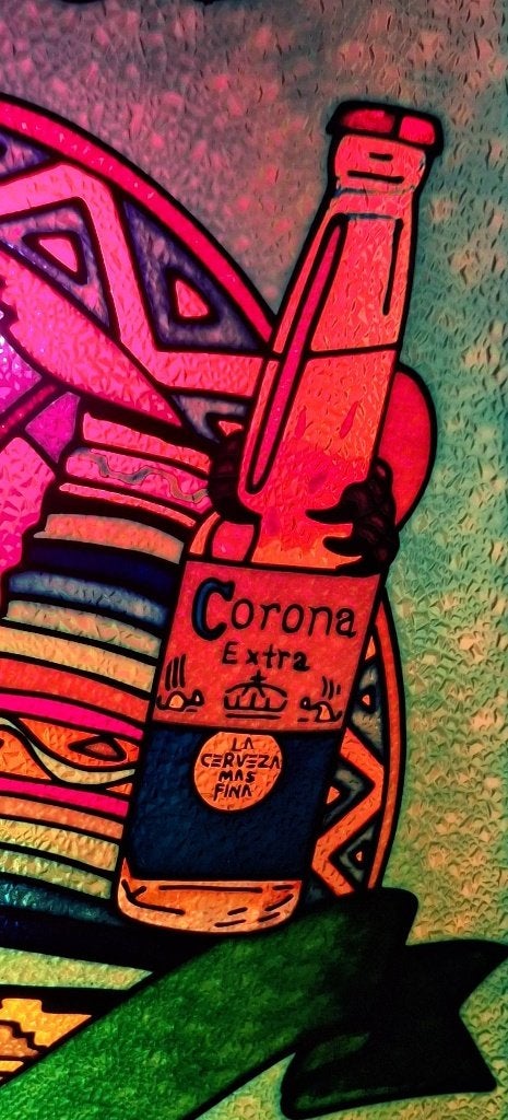 Originele vintage Corona lichtbak, lichtreclame🍺, Ophalen, Gebruikt, ., Lichtbak of (neon) lamp