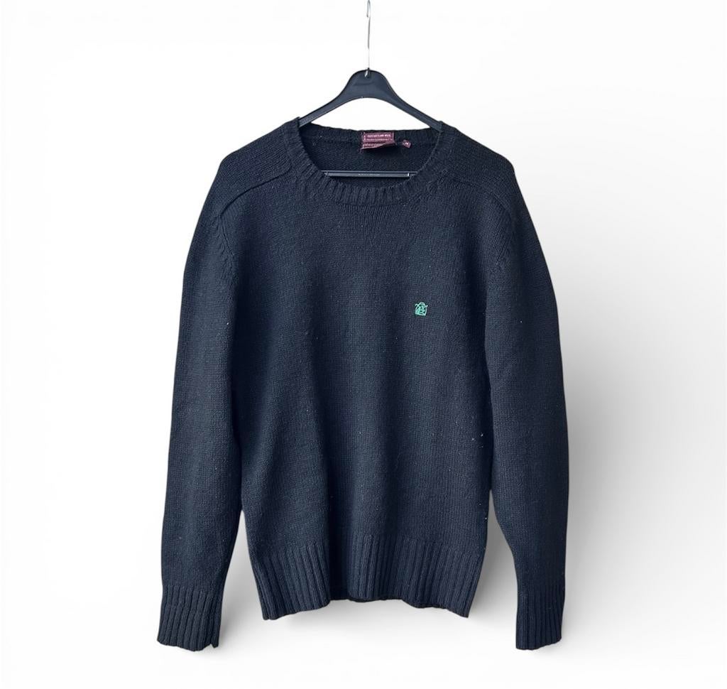 Ralph Lauren Shetland Wol Preppy Ivy Trui Sweater RRL LVC, Ophalen of Verzenden, Zo goed als nieuw, Maat 48/50 (M), Zwart