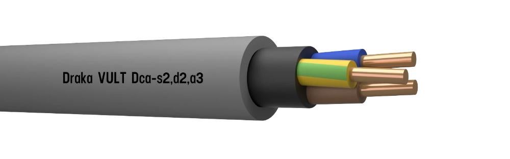 Draka VULT Dca installatiekabel Grijs 3G2,5mm² 100M, Ophalen of Verzenden, Nieuw, Kabel of Snoer