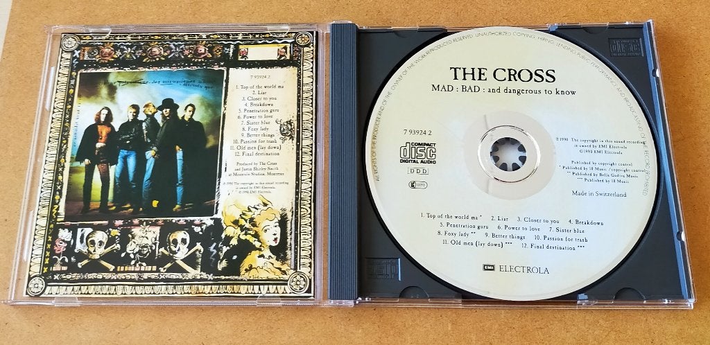 The Cross - Mad Bad And Dangerous To Know CD 1990, Cd's en Dvd's, Ophalen of Verzenden, Gebruikt, Poprock
