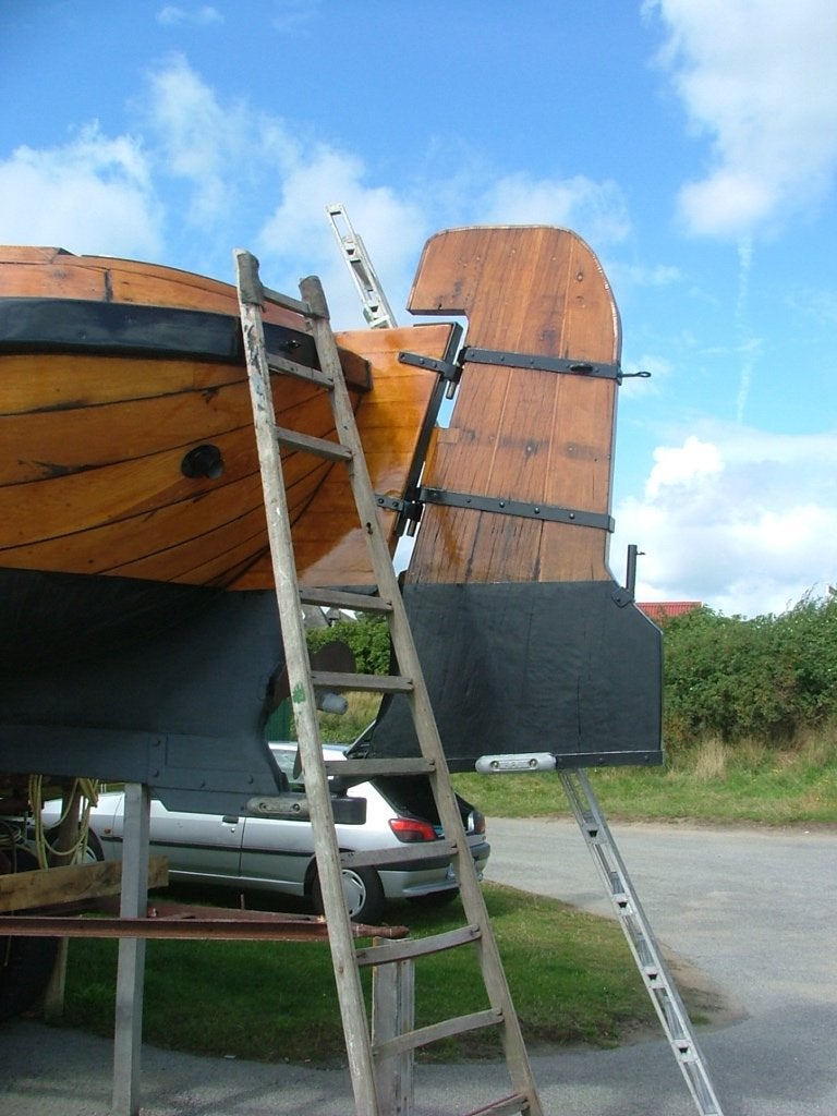 Plattbodemschip Wieringer Aak uit 1914, Ophalen, 70 cm, Gebruikt, Trailer
