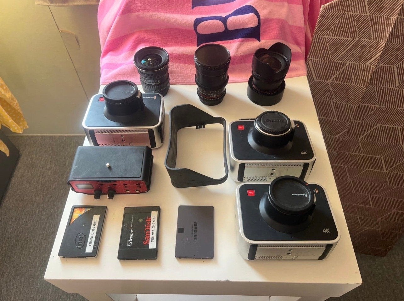Blackmagic Camera Set: 2x 4K, 1x 2.5K EF Mount, Ophalen, Zo goed als nieuw, Overige Merken, Geen optische zoom