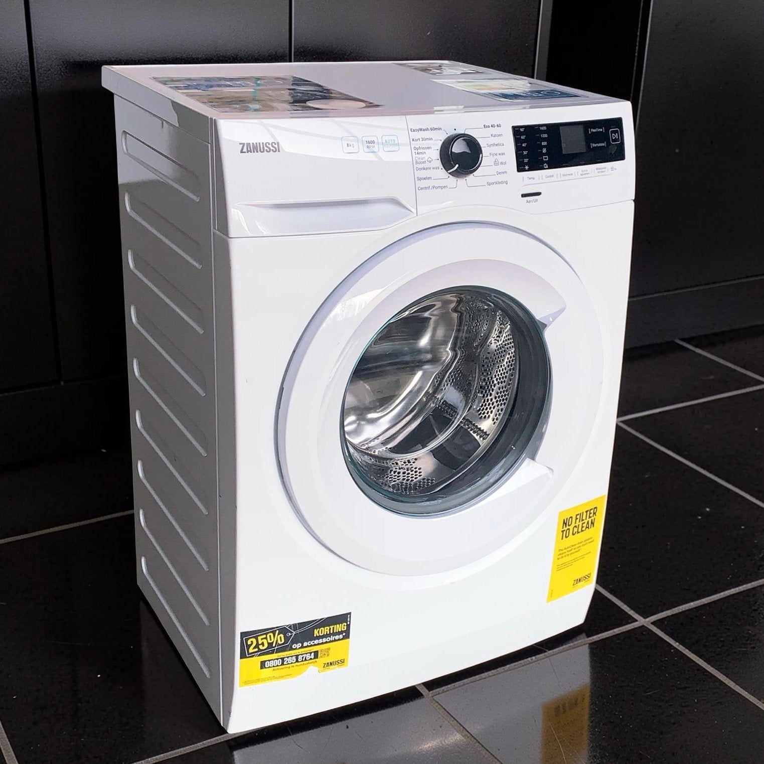Wasmachine Zanussi IT A+++ 8kg 1600toeren EasyWash Garantie, Ophalen, Z, 8 tot 10 kg, Z