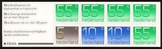 Nederland Postzegelboekje 33a postfris, Postzegels en Munten, Ophalen of Verzenden, Na 1940, Postfris