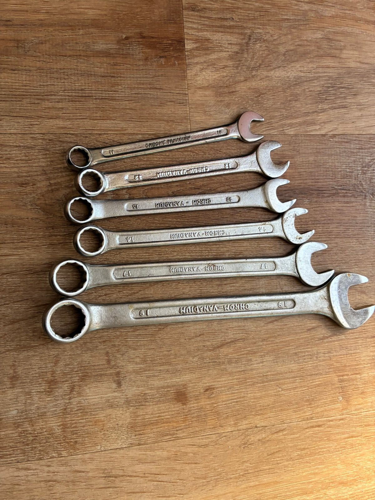 6 stuks steeksleutels maten 11, 12,13,14,17 en 19, Ophalen of Verzenden, Zo goed als nieuw