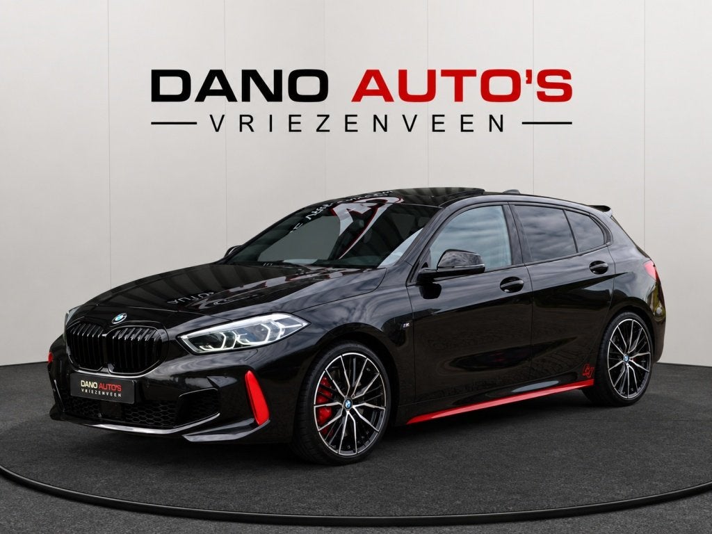 BMW 1-serie 128ti M-Sport Performance 265PK Pano/H&K/HUD, Auto's, Gebruikt, 4 cilinders, Zwart, Leder