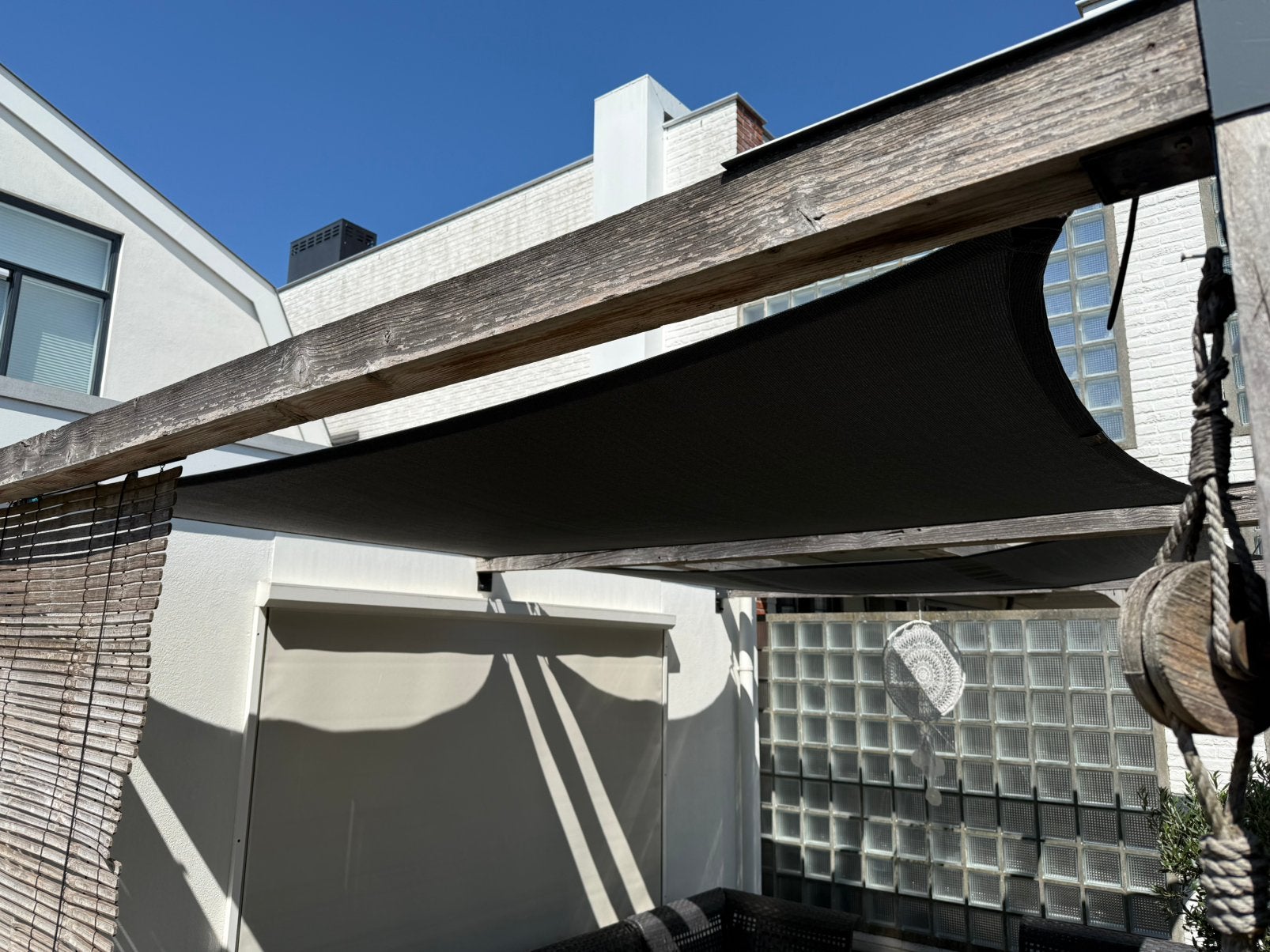Schaduwdoeken 2,80x2,90 en 2,80x1,80 van SunnySail Outdoor, Ophalen of Verzenden, Zo goed als nieuw