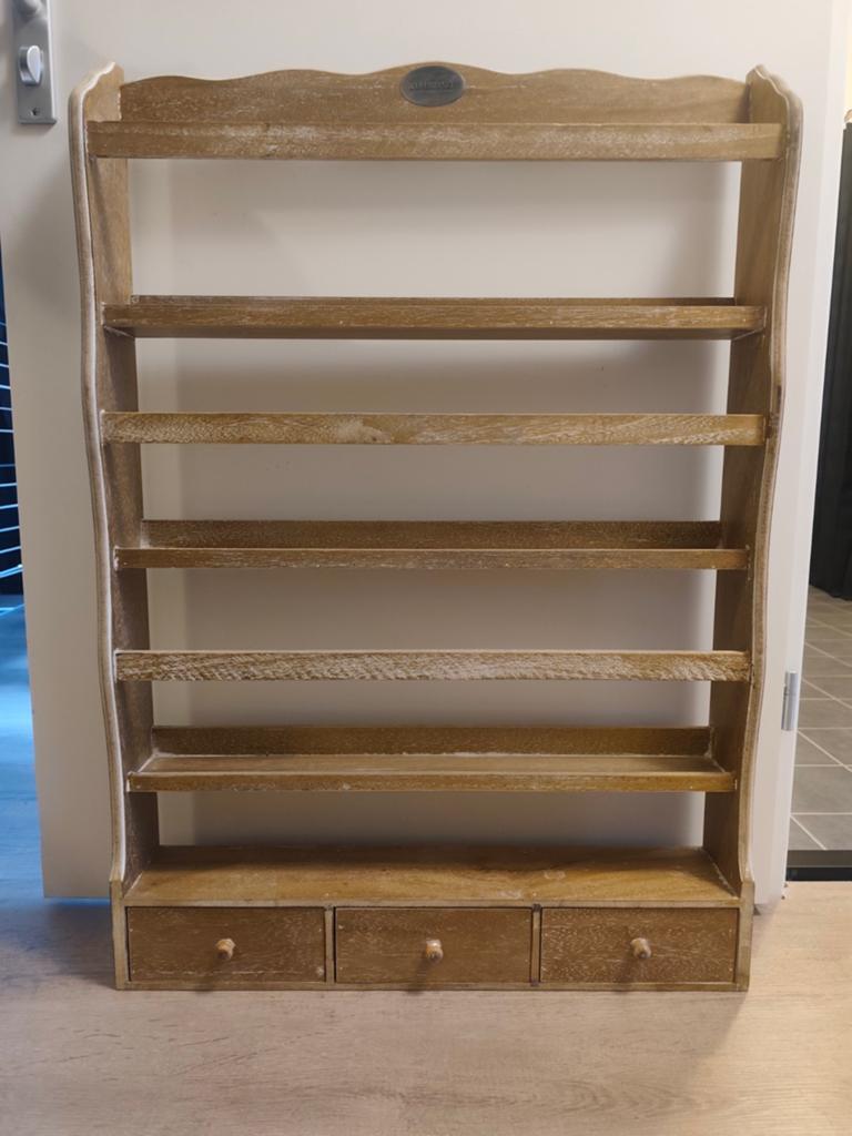 Riverdale houten wandrek, Ophalen, Met plank(en), Zo goed als nieuw, Minder dan 150 cm