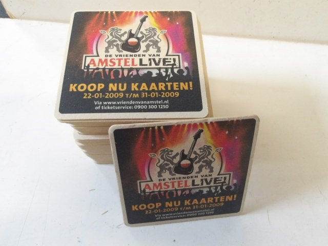 AMSTEL bierviltjes (nr.1) plm. 50 stuks, Ophalen of Verzenden, Nieuw, Viltje(s), Amstel