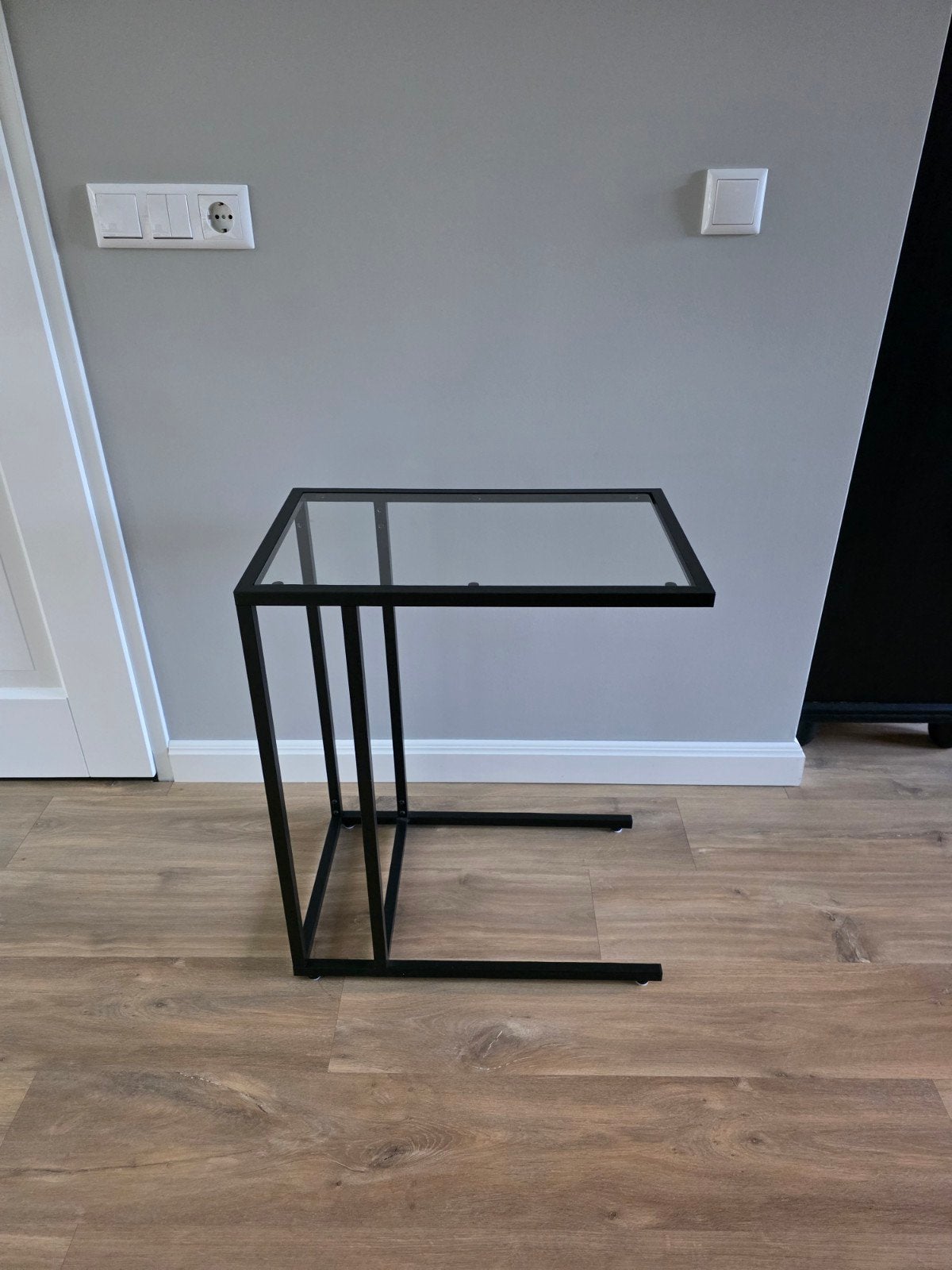 Ikea Vittsjö laptoptafel - zwart/glas, Computers en Software, Laptoptafels, Gebruikt, Ophalen