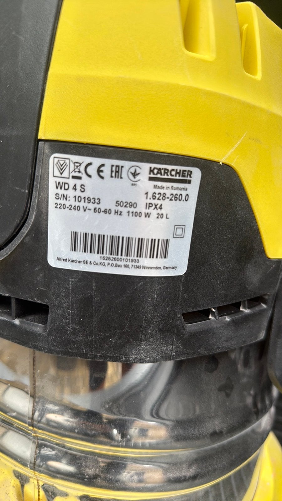 Stofzuiger bouw. Karcher, Doe-het-zelf en Verbouw, Ophalen of Verzenden, Zo goed als nieuw