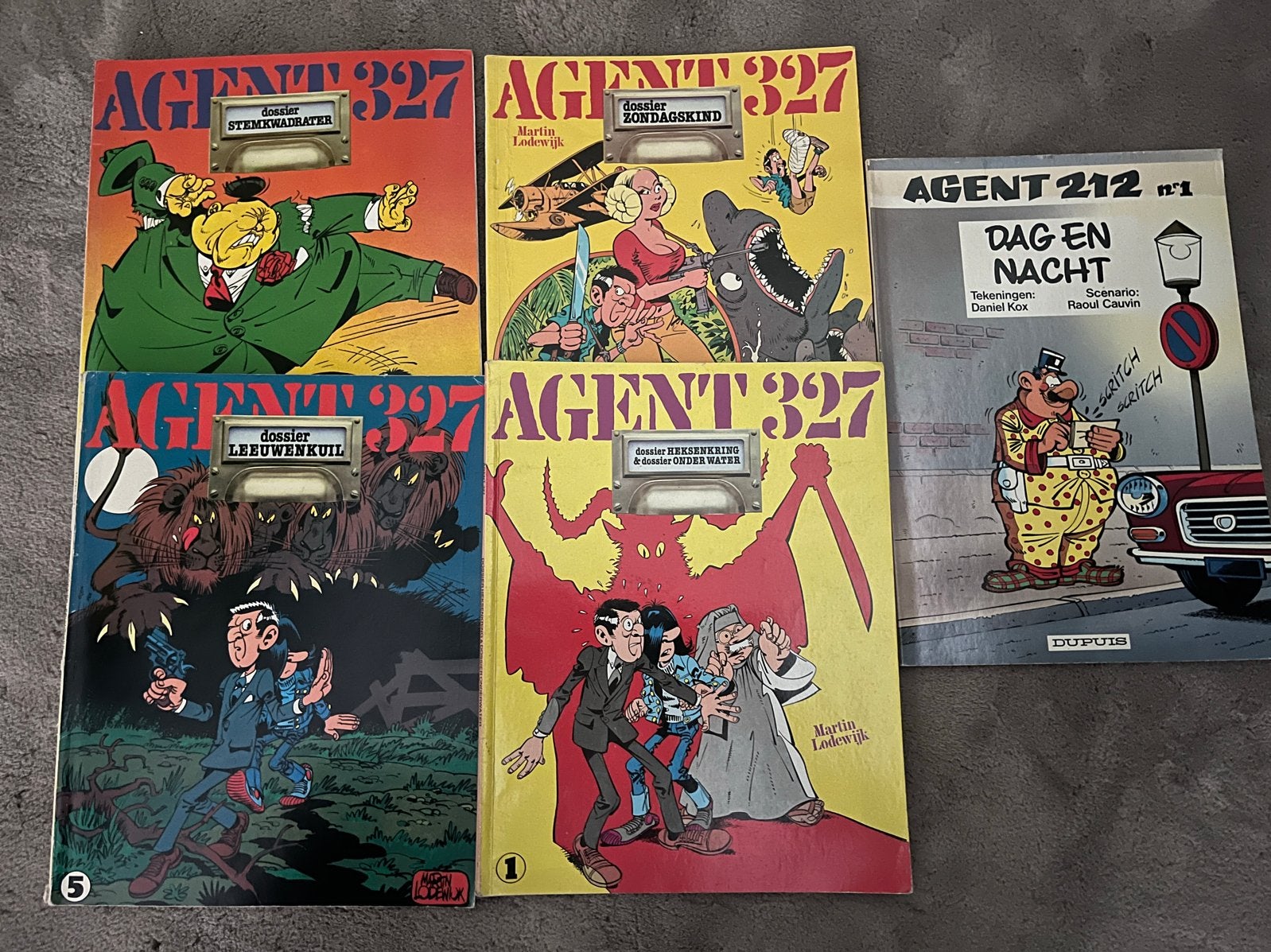 Agent 327 & Agent 212 stripboeken - 5 stuks, Boeken, Meerdere stripboeken, Ophalen of Verzenden, Gelezen