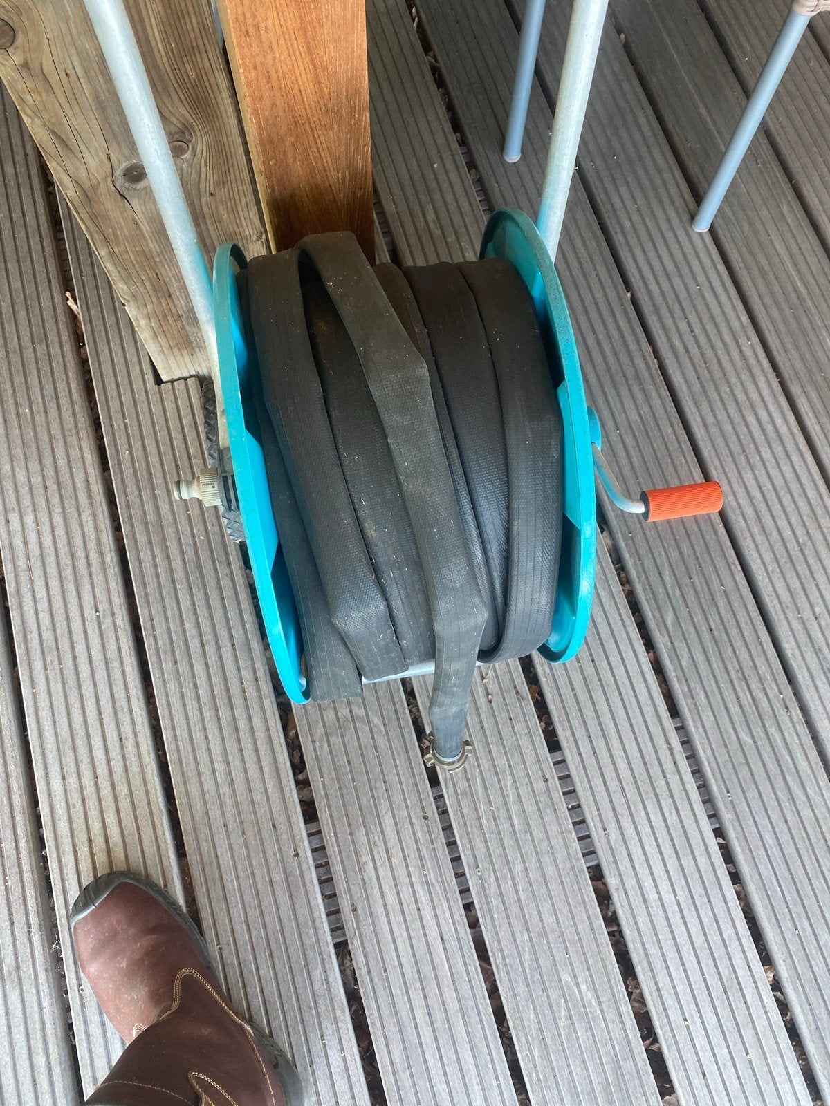 Zware luchtslang 19mm 15 bar met haspel, Ophalen, Gebruikt, Tuinslanghaspel