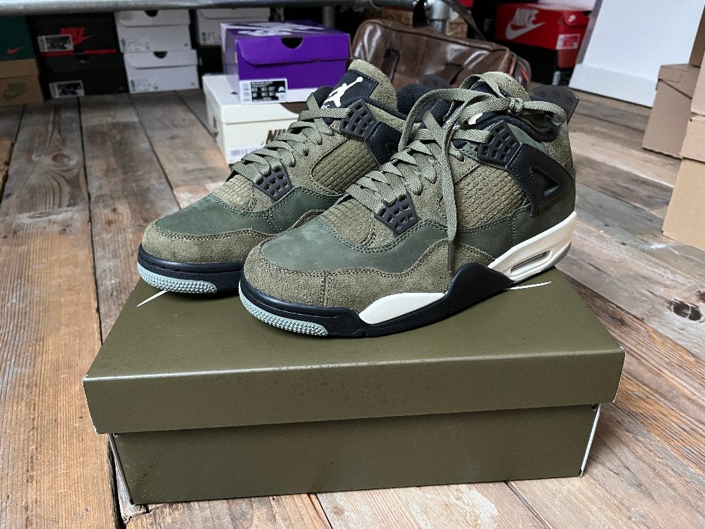 Nike Air Jordan 4 Olive Green - 42, Overige kleuren, Nike, Nieuw, Ophalen of Verzenden