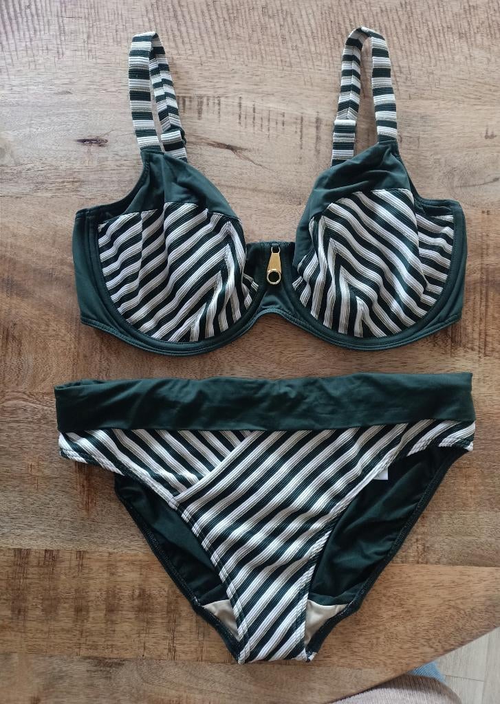 Prima donna bikini 80 F broekje 38 ZGAN groen beige 80F, Ophalen of Verzenden, Zo goed als nieuw, Bikini, Prima Donna