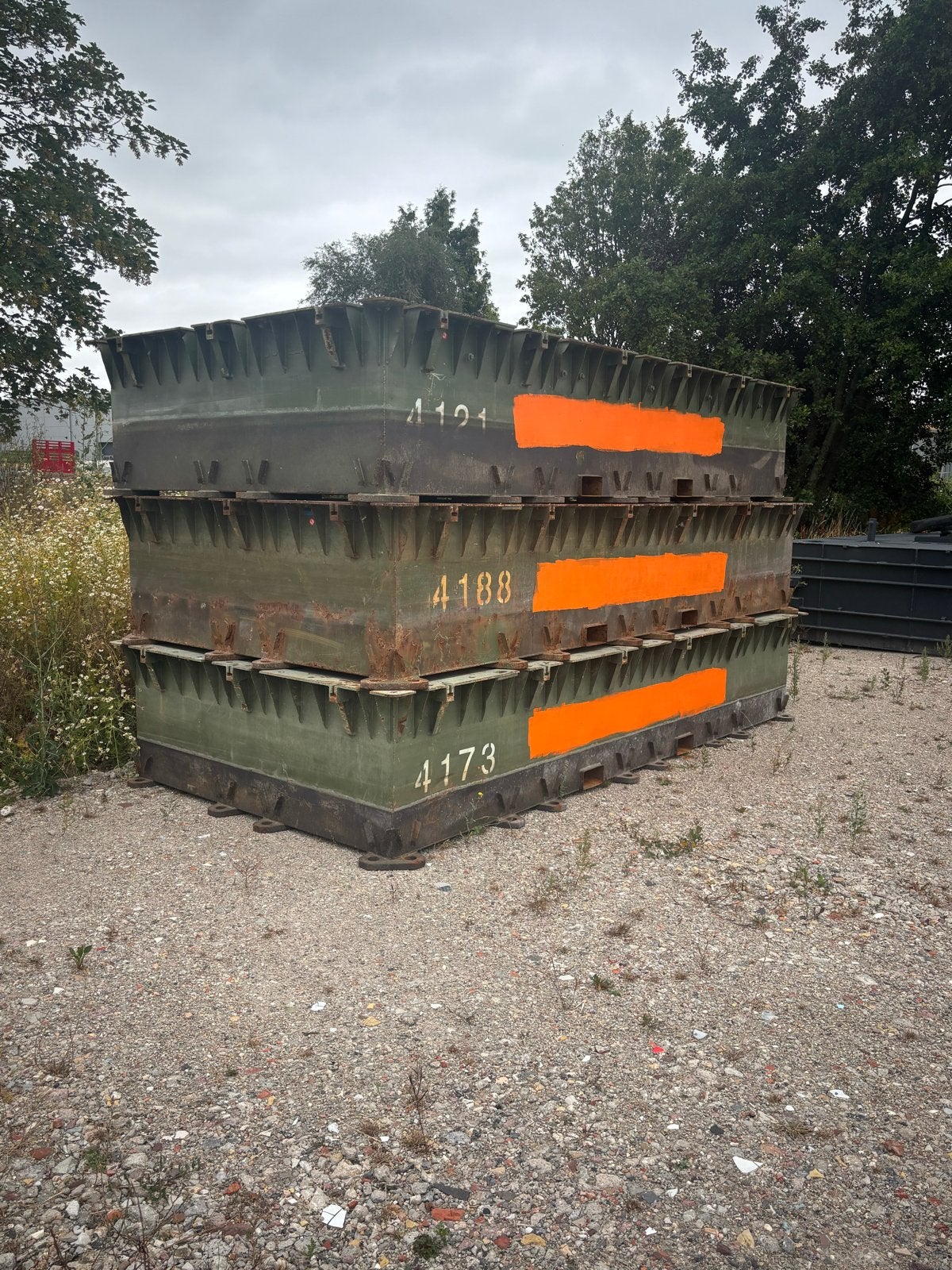 NATO koppelpontons 3 stuks gebruikt 3 mm, Ophalen