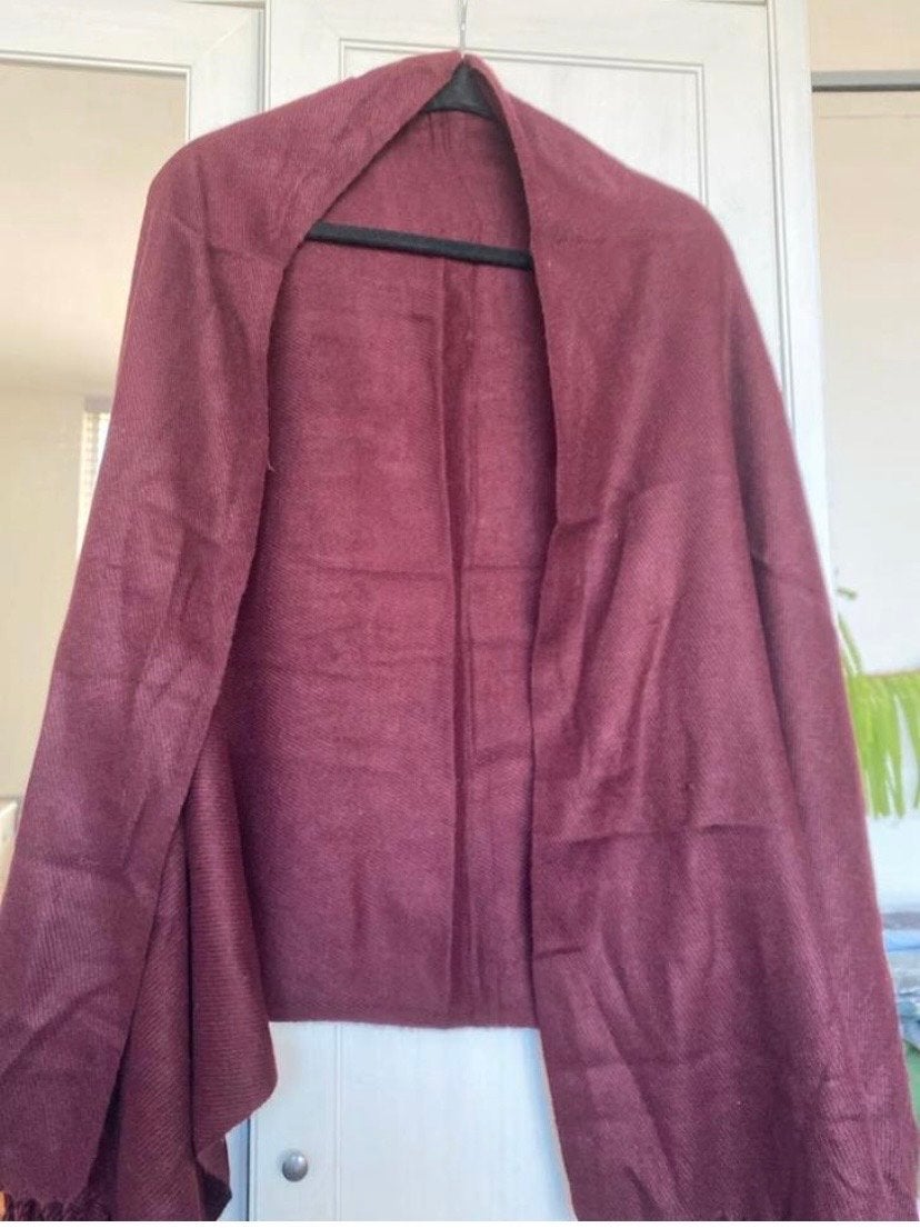 Acne Studios Virgin Wool Sjaal - Bordeauxrood, Ophalen of Verzenden, Zo goed als nieuw, Sjaal