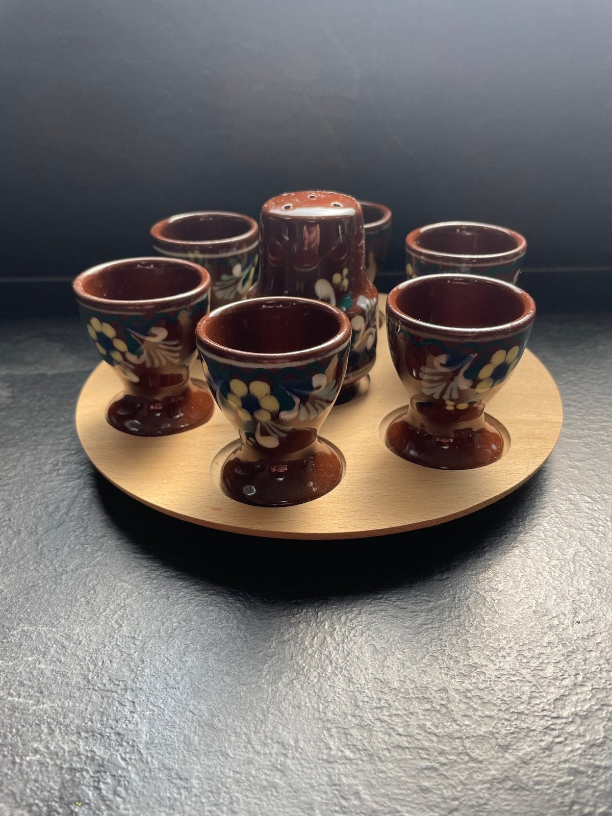 Vintage eierdop set, Ophalen of Verzenden