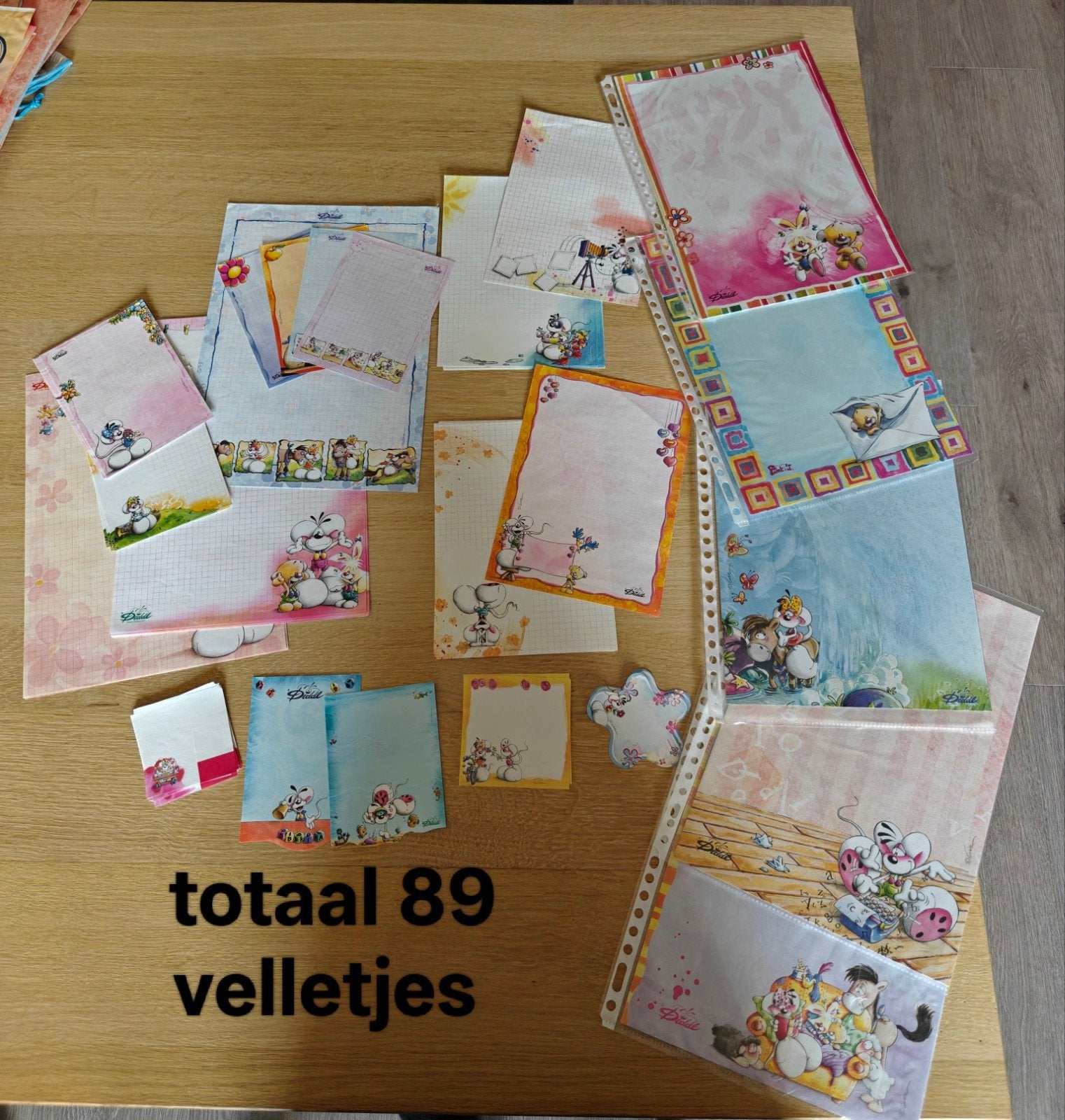 diddl blaadjes, Verzamelen, Diddl, Verzenden, Diddl, Zo goed als nieuw, Papier, Kaart of Schrift