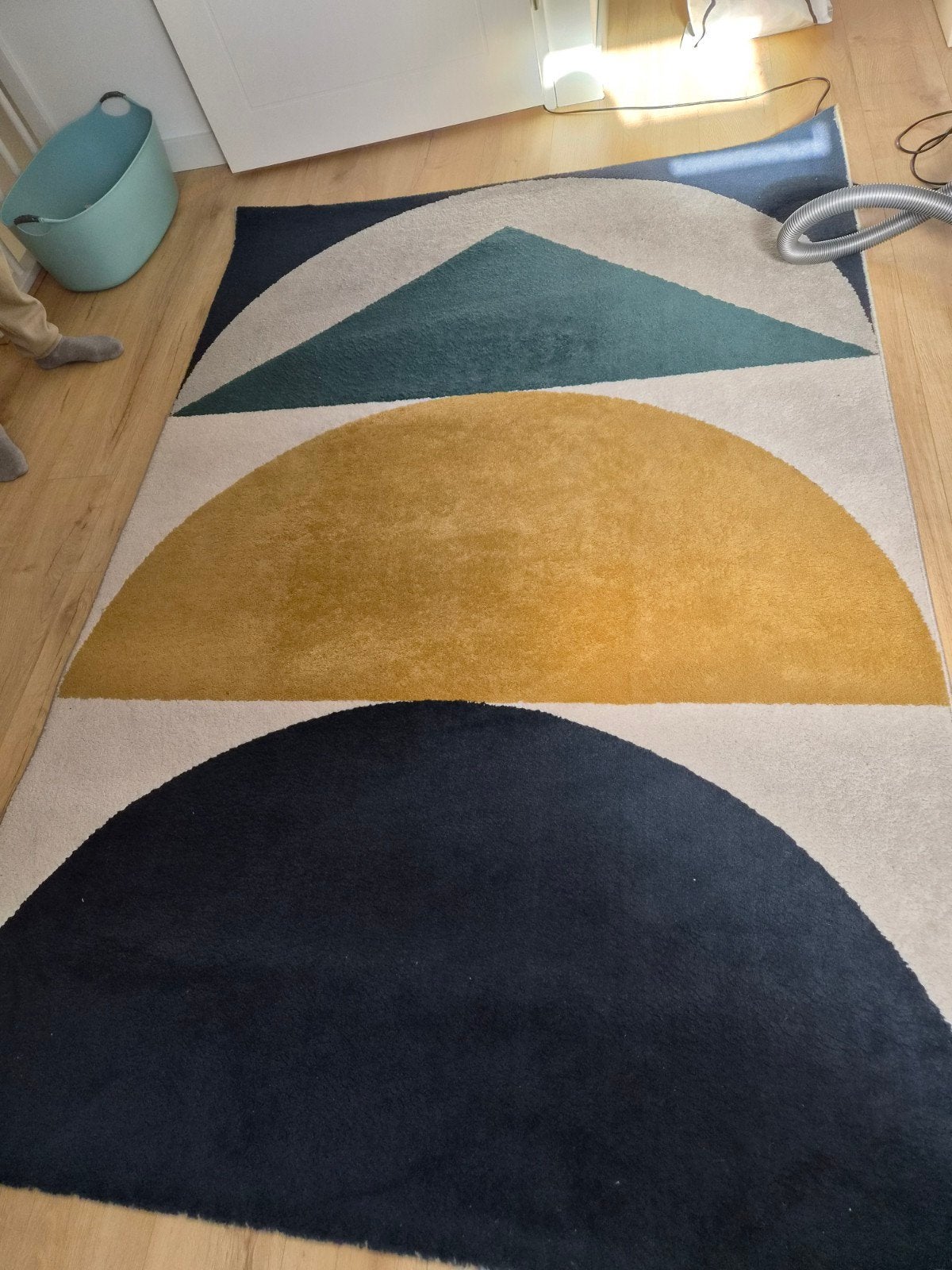 La Redoute Sevilla Vloerkleed 160x230 cm - Geometrisch, Ophalen, 150 tot 200 cm, 200 cm of meer, Blauw