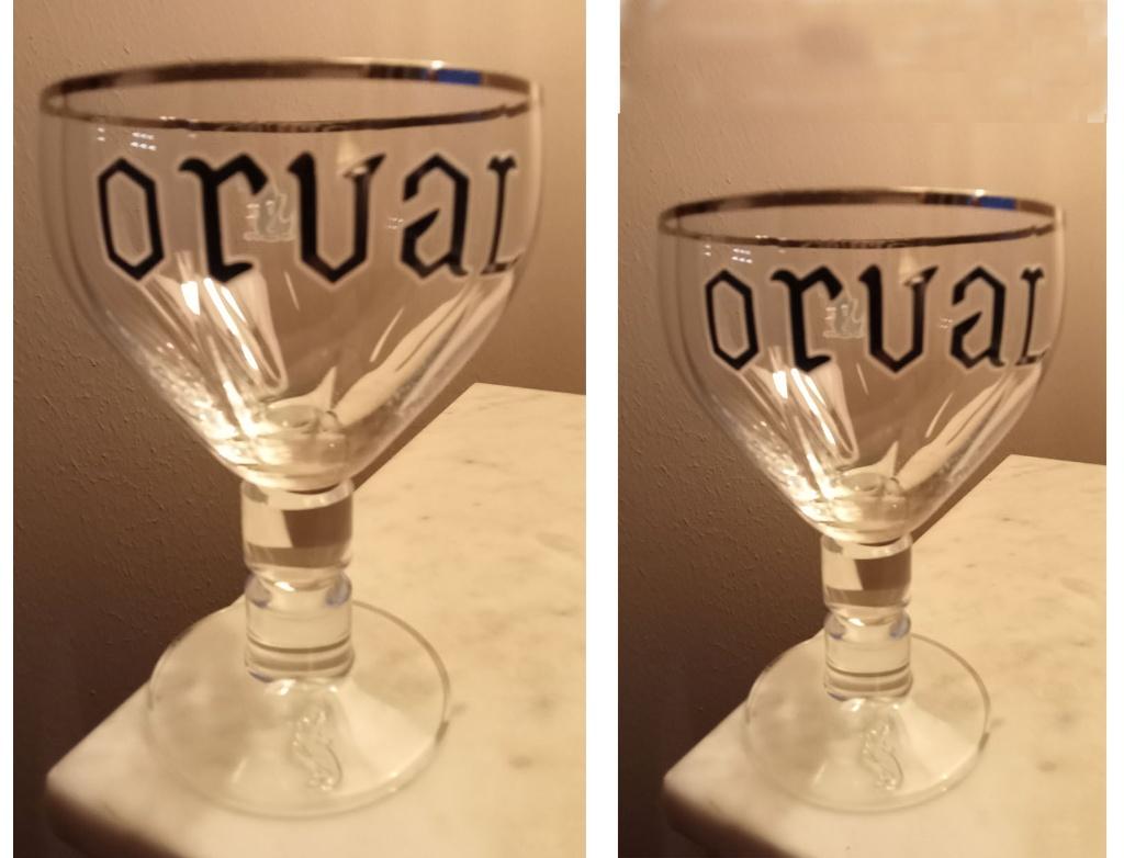 3 Orval Bier Bokalen, Ophalen of Verzenden, Zo goed als nieuw, Glas of Glazen, Overige merken