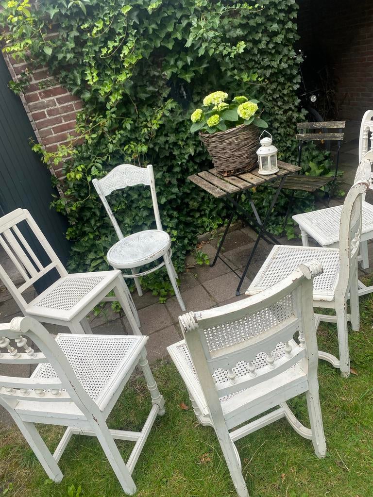 Brocante stoeltjes 6, Antiek en Kunst, Ophalen of Verzenden